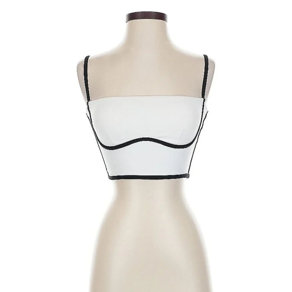 Alo Yoga Airbrush Streamlined Bra Tank Black White Small